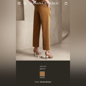 Banana Republic Pleated Corduroy Pants